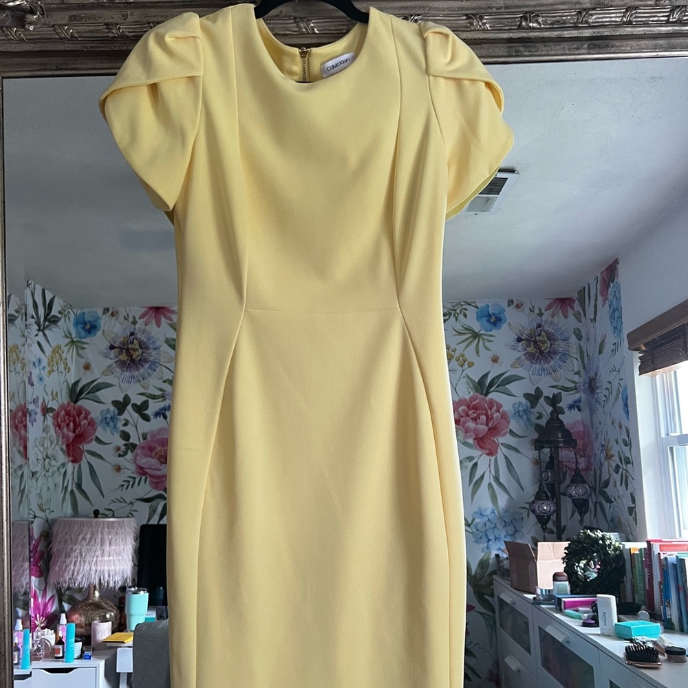 Calvin Klein Yellow Dress